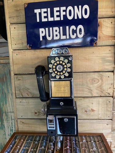 Telefono Publico Tipo Antiguo  Es Del Año 1990 Mide 50 Cm 3