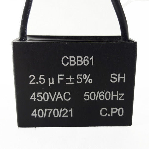 Generic Capacitors for Fan 2.5 Uf 450v Pack of 10 1