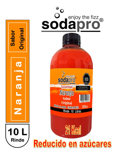 SodaPro Soda Concentrate Syrup Orange Flavor 500cc Bottle 0