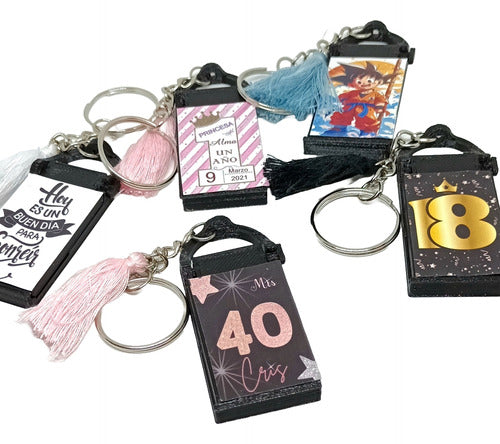 Alma y Vida Bath & Home 10 Personalized Souvenir Keychains for Cell Phones, Photo, Logo 1