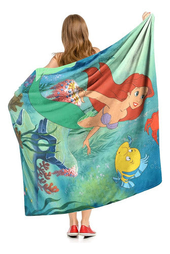 Manta De Tacto De Seda Northwest Little Mermaid/ariel, 50  X 3