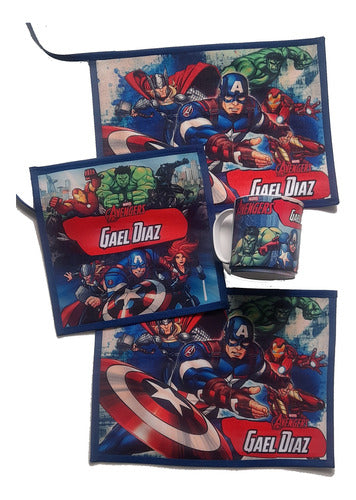 Garden Set Avengers - Individual Cup, Napkin & Towel 0