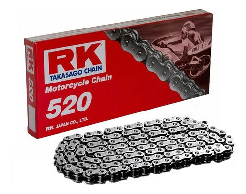 RK Japan 520 X 118 Clip Motorcycle Drive Chain 0