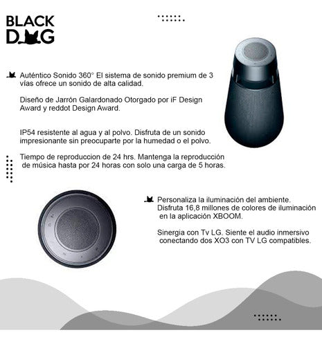 LG Xboom Go 360 XO3 | 360° Sound 24h Battery 1