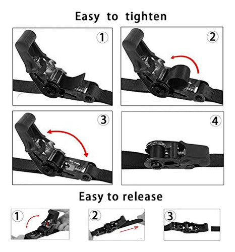 Correas De Amarre De Trinquete Sin Fin Para Amarre De Carga 4