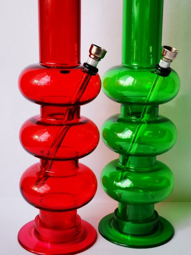 Large 35 cm Acrylic Bong Pipe in Various Colors - New Design 4