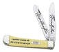 Caso Xx Abuelo Y Nieta Smooth Yellow Delrin Trapper Cuchillo 0