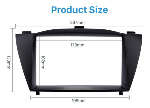 Car Stereo Adapter Frame for Hyundai Tucson IX 35 Front 2