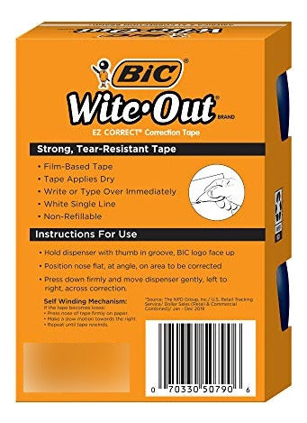 Bic Witeout Brand Ez Correct Correction Fita Branca 7