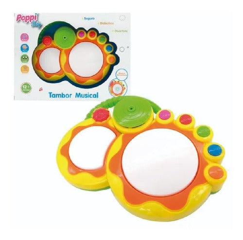 Poppi Musical Interactive Drum with Light and Sound 6752 0