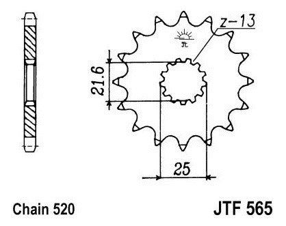 Piñon Jt Yamaha Yzf Wr 4 426 450 98 04 Kx Yz 250 99 04 1