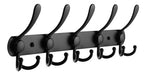 Modern Black Stainless Steel 5-Hook Wall Coat Rack 0