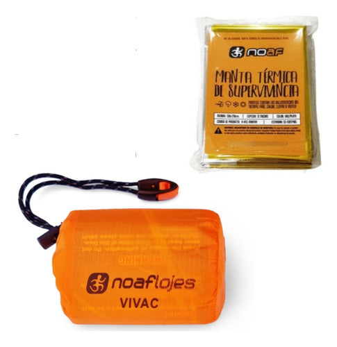 NOAF Bivvy Bag Survival Kit with Whistle and Thermal Blanket 0