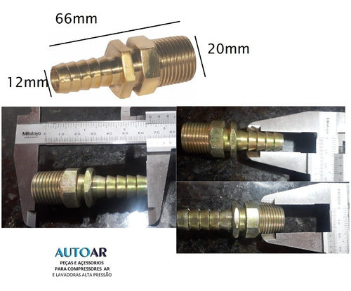 Adaptador Macho 1/2 X 1/2 Com Canal - Espigão Fixo 1