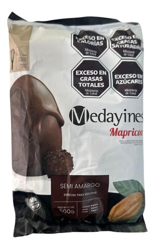 Mapricoa Semi Amargo Chocolate Baño Medayin X 500g 0