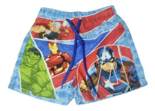 Marvel Malla Niño Short De Baño Spiderman Avengers Original 1