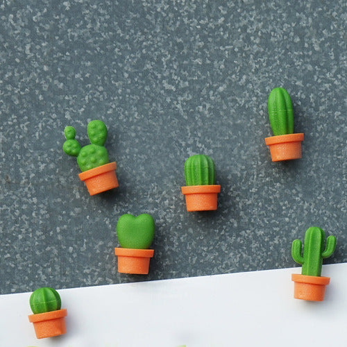 Art Home Cactus Magnetic Refrigerator Magnets Set 3