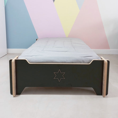 Estilo Mueble Cama Infantil Reversible Montessori Evolutiva 2 Posiciones 3