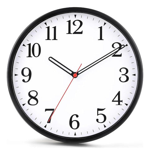 Rulart Modern Wall Clock - 9 Inch Silent Battery Operated 0