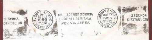 Argentina 1956 Sobre Circulado  Numero  123b 4