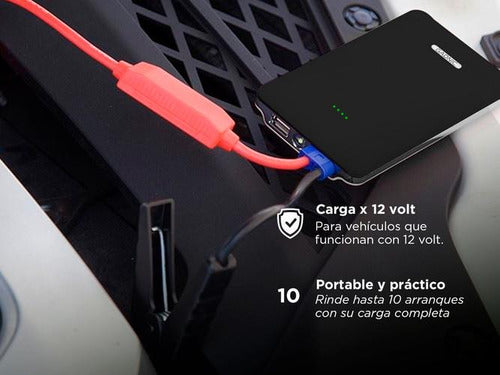 Gadnic Cargador Arrancador Power Bank Jump Starter 7000mAh Auto 3