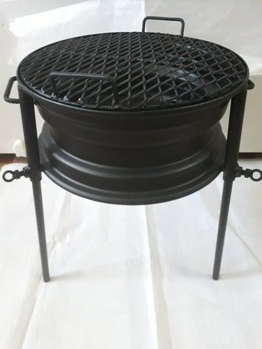 Tire Brasero with Detachable Legs and Grill 6