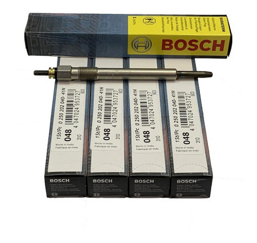 Bosch Glow Plug Set X4 for Chevrolet S10 2.5 2.8 Maxion 0