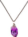 Clematisdeluz Long Necklace Amethyst Gemstone Pendant Surgical Steel 0