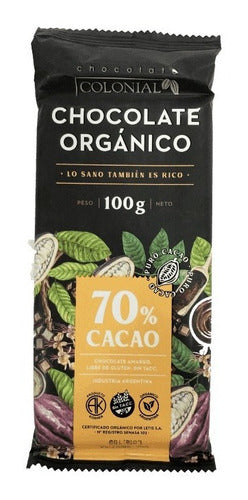 Colonial Organic Chocolate 70% Cocoa 100g Kosher Gluten-Free 0