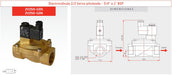 Válvula Solenoide 2/2 Electrovalvula P Fluidos Diafragma 3/4 1