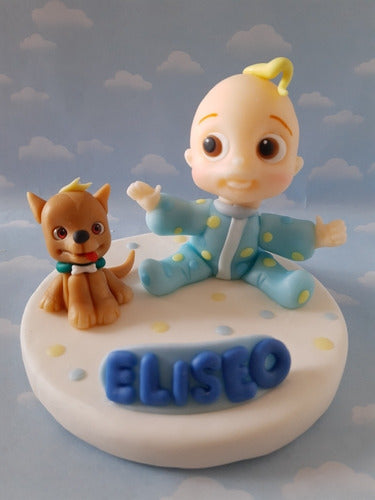 Nubecitas Adorno Torta Porcelana Fria Cocomelon Baby Bus Personajes 1