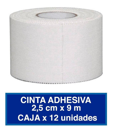 Euromix Cinta Tela Adhesiva De Oxido De Zinc 2.5cm X 9 M - 12 Rollo 1