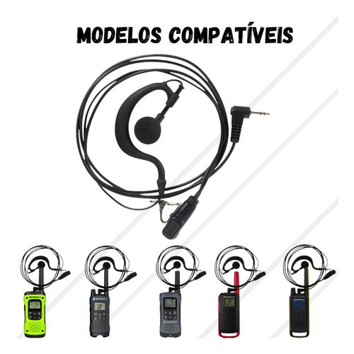 Fone De Ouvido Microfone Para Walkie Talkie Uhf Motorola Ht 4