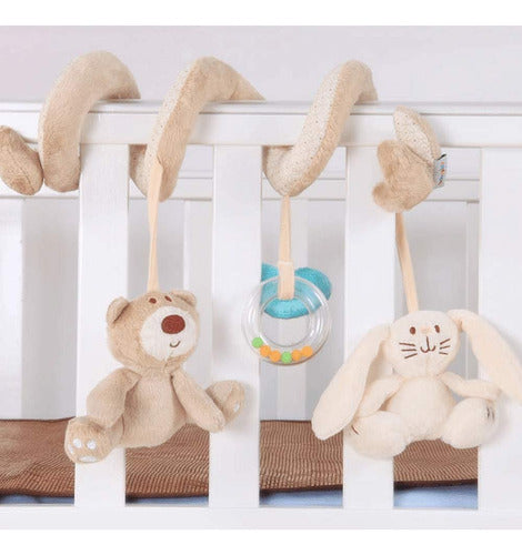 Generic Spiral Crib Hanger Beige Bear 3