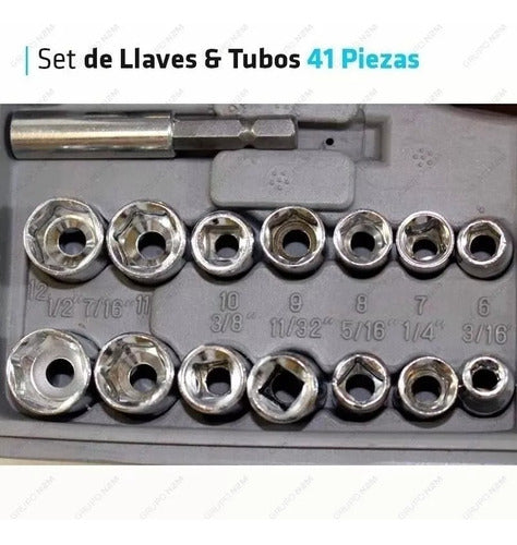 Aiwa Screwdriver Set Phillips Pala Kit 41 Pcs Criquet Tubes 3