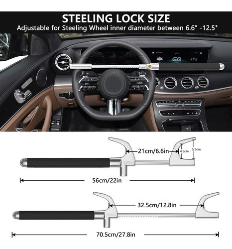 IMAYCC Steering Wheel Lock, Anti-Theft Device for Cars 1