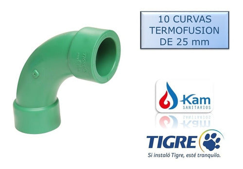 Tigre Kit Accesorios Termofusion Curva 25mm X 10 Unid 2