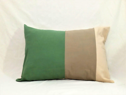 Set of 3 Striped Tussor Cushion Covers 50 x 70 8