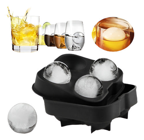 Silicone Sphere Ice Ball Tray Mold Whisky Cube 0