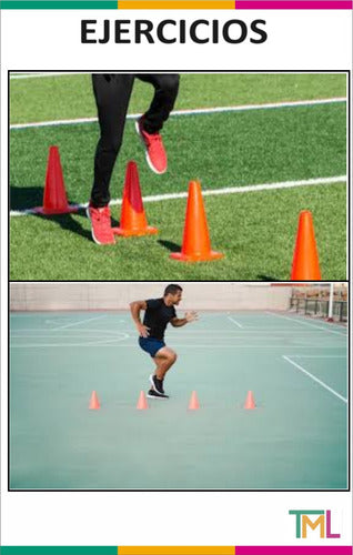 Tourmalhyn Combo Pack of 5 Rigid Training Cones 17x15 cm 4