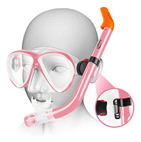 Hezbjiti Kids Snorkeling Set with Replacement Mouthpiece 1