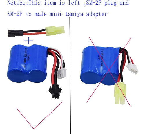 Blomiky Battery and USB Charger for H100 H102 H106 H108 7.4V 2