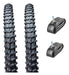 Pack of 2 Bicycle Tires 24 inch + Tubes R24 Dunlop Valve 0