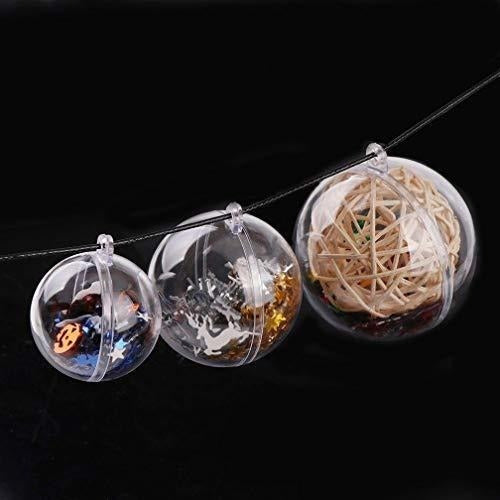 Bolas De Navidad Transparentes Rellenables X 12u. De 5cm 3