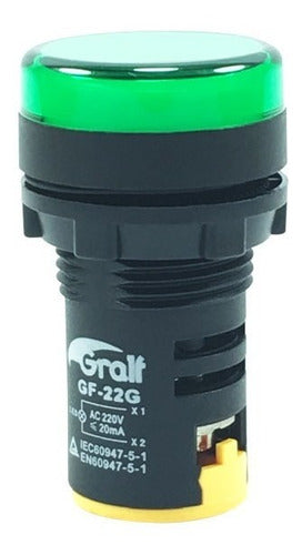 Gralf Green Indicator Pilot Light Ø22mm 2