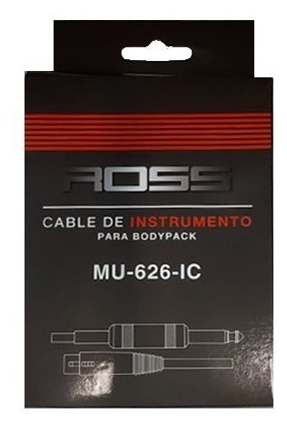 Ross Cable Mu-626-lc Body Pack Plug Mini Canon For Guitar 1