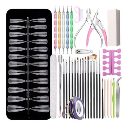 Beautifull Regalos Press On Kit with 240 Stiletto Tips for Nail Decoration and Manicure 0