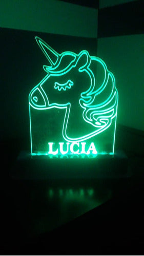 J&L ACRILICOS Velador Led Unicornio 0