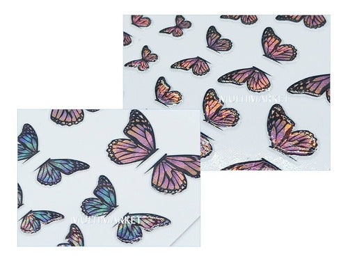 Self-Adhesive Nail Stickers - Butterflies - Nail Art 28