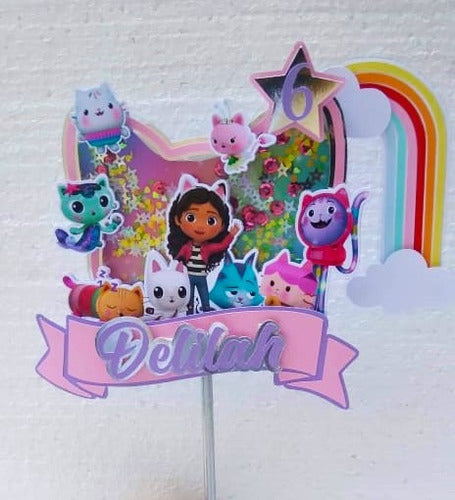 Queendetalles.ar Gabby's Dollhouse 3D Personalized Cake Toppers 1